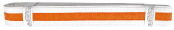 White & Orange Stripe